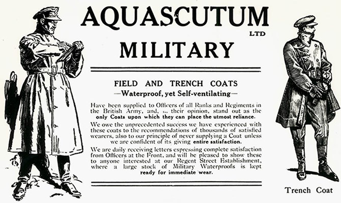История тренчкота Aquascutum