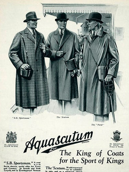История Aquascutum старая реклама